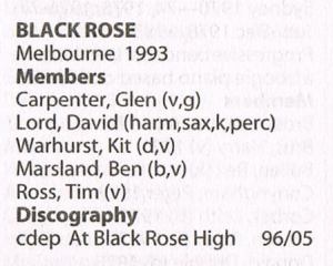 Black Rose - Fast Times at Black Rose High (EP) (Line-Up)