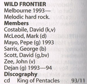 Wild Frontier - King of Pentacles (Line-Up)